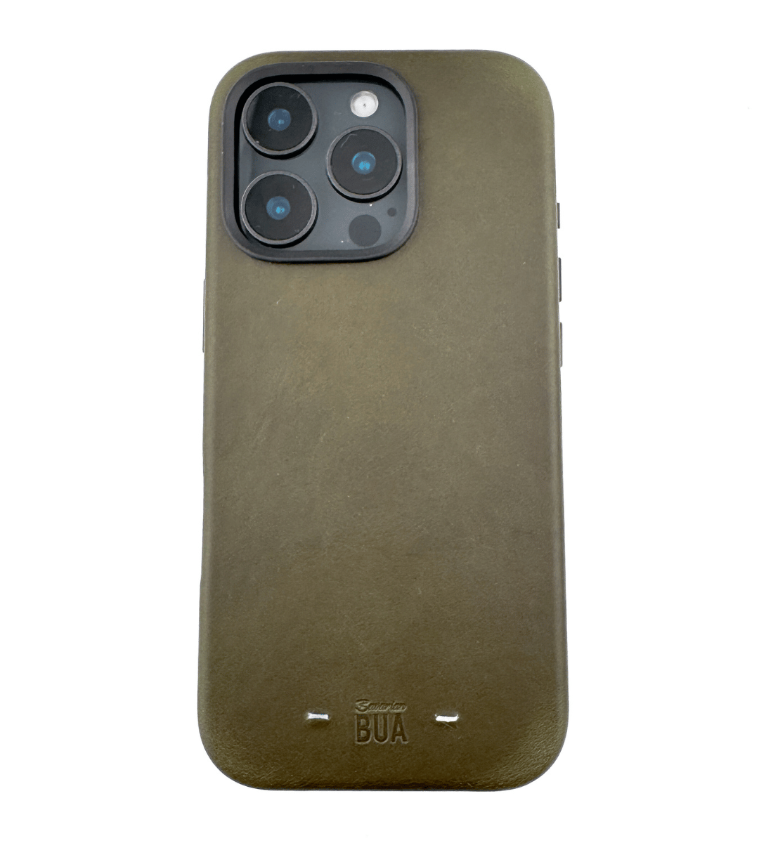 Set Hülle + Wallet | Leder Hülle für dein iPhone + Leder Wallet mit MagSafe Olive