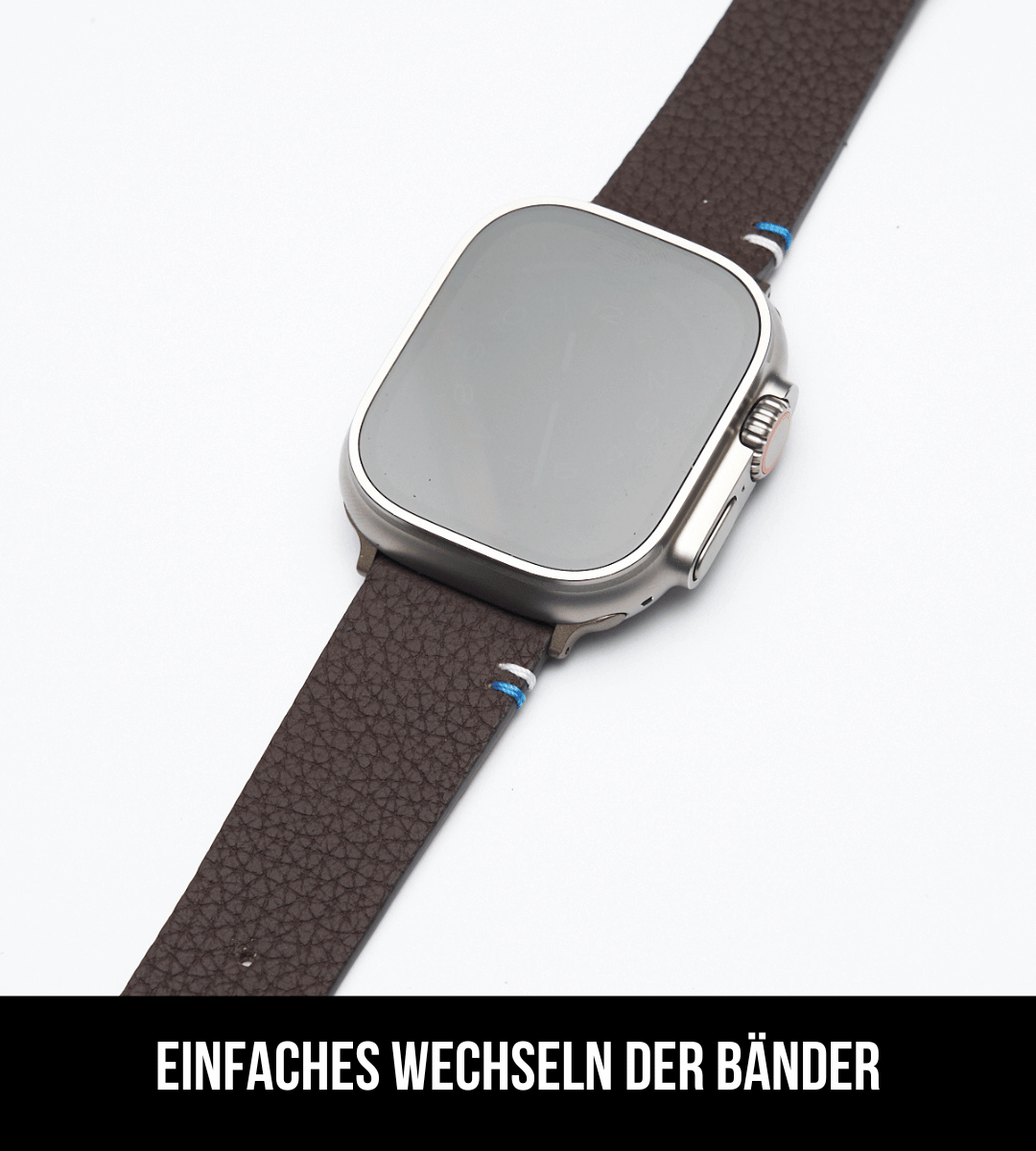 Apple Watch® Schrumpflederband | Dunkelbraun