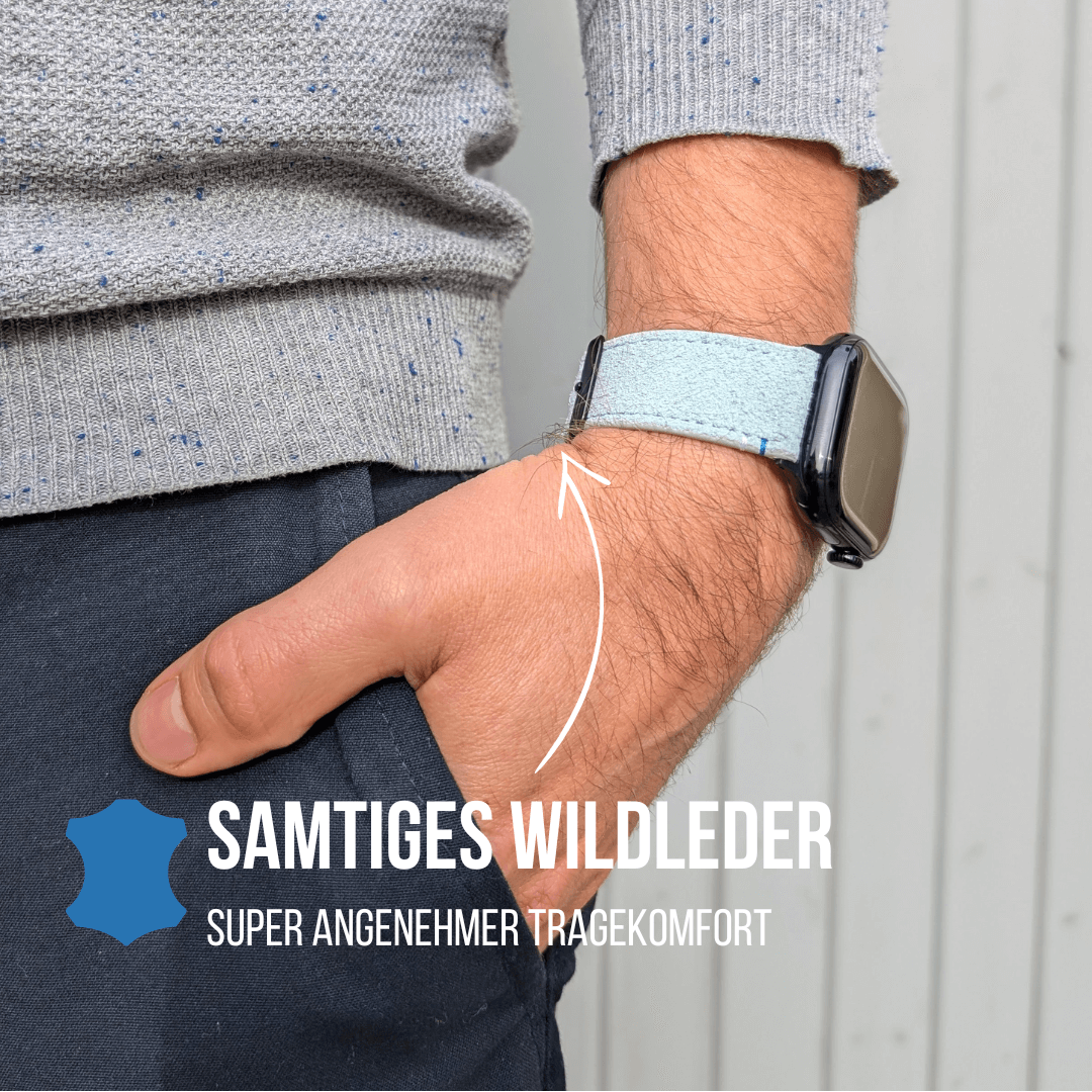 Damen Armband für die Apple Watch aus Wildleder