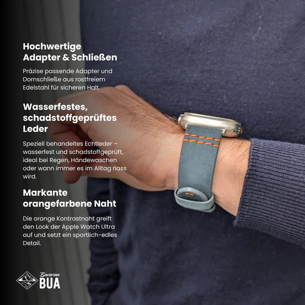 Wasserfestes Lederarmband für Apple Watch Ultra