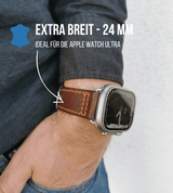 Apple Watch® Ultralederband | Dunkelbraun