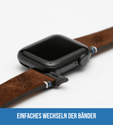 Apple Watch® Wildlederbandl | Mittelbraun Edelweiß