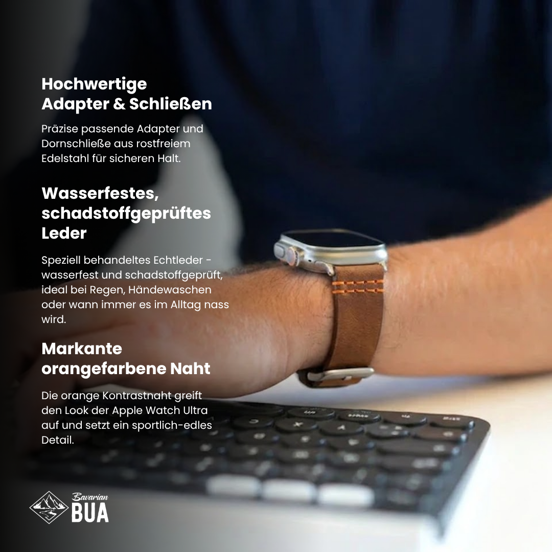 Wasserfestes Lederarmband für Apple Watch Ultra