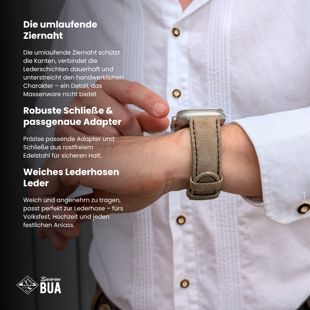 Lederhosenlederarmband für Apple Watch