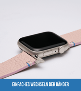 Apple Watch® Hirschlederband | Altrosa