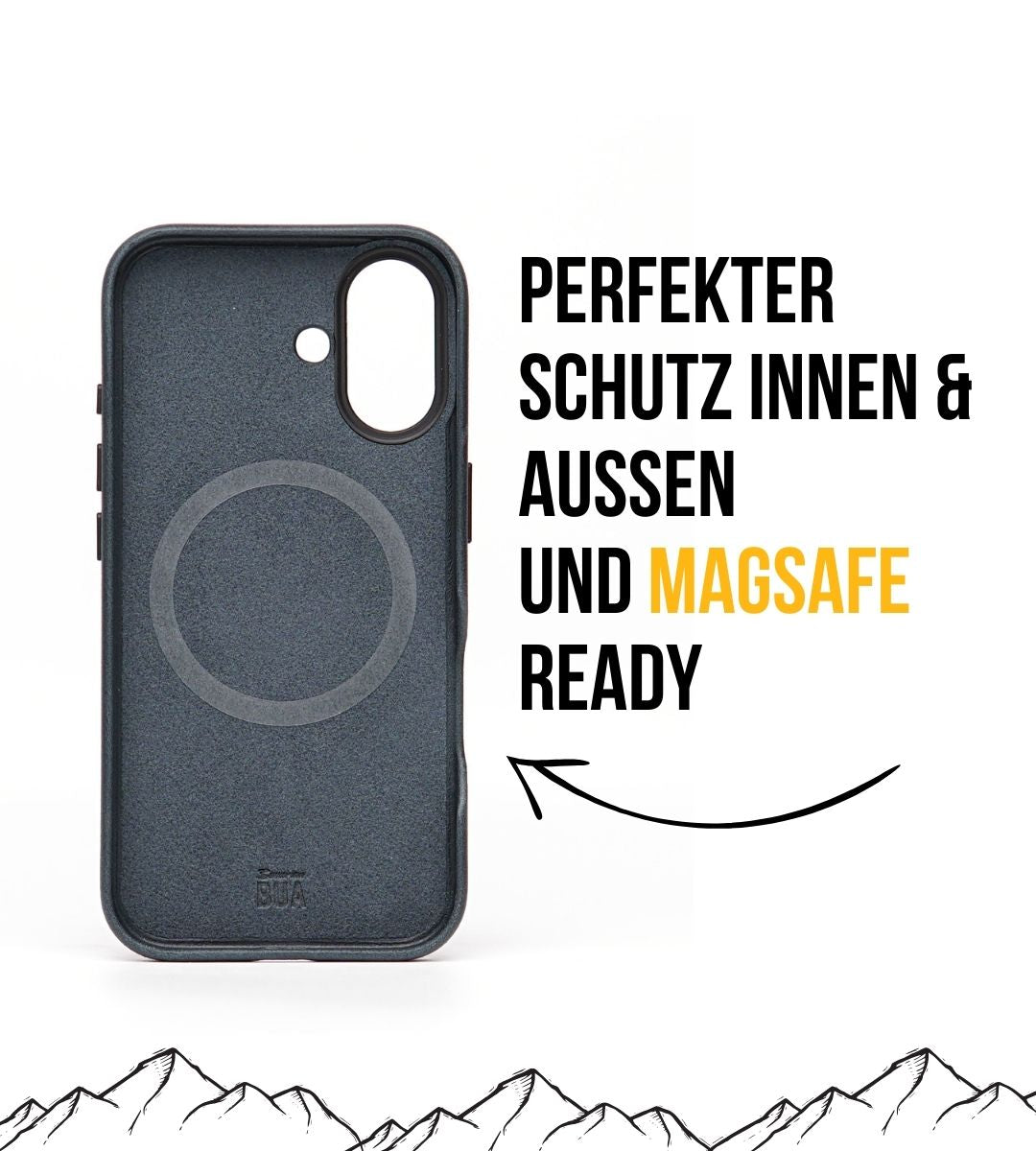 Leder Hülle für iPhone mit MagSafe | Blau
