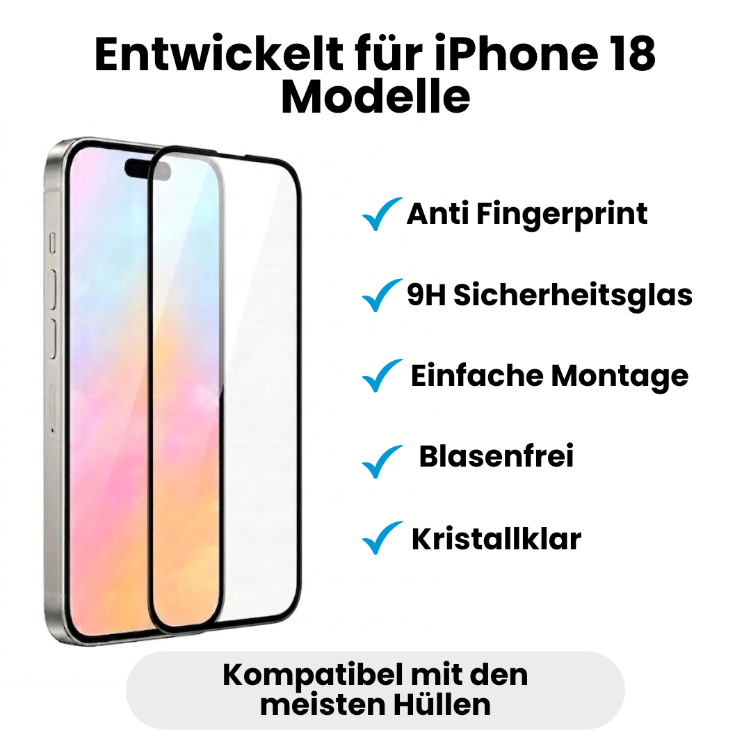 Displayschutzfolie iPhone 18 mit Applikator