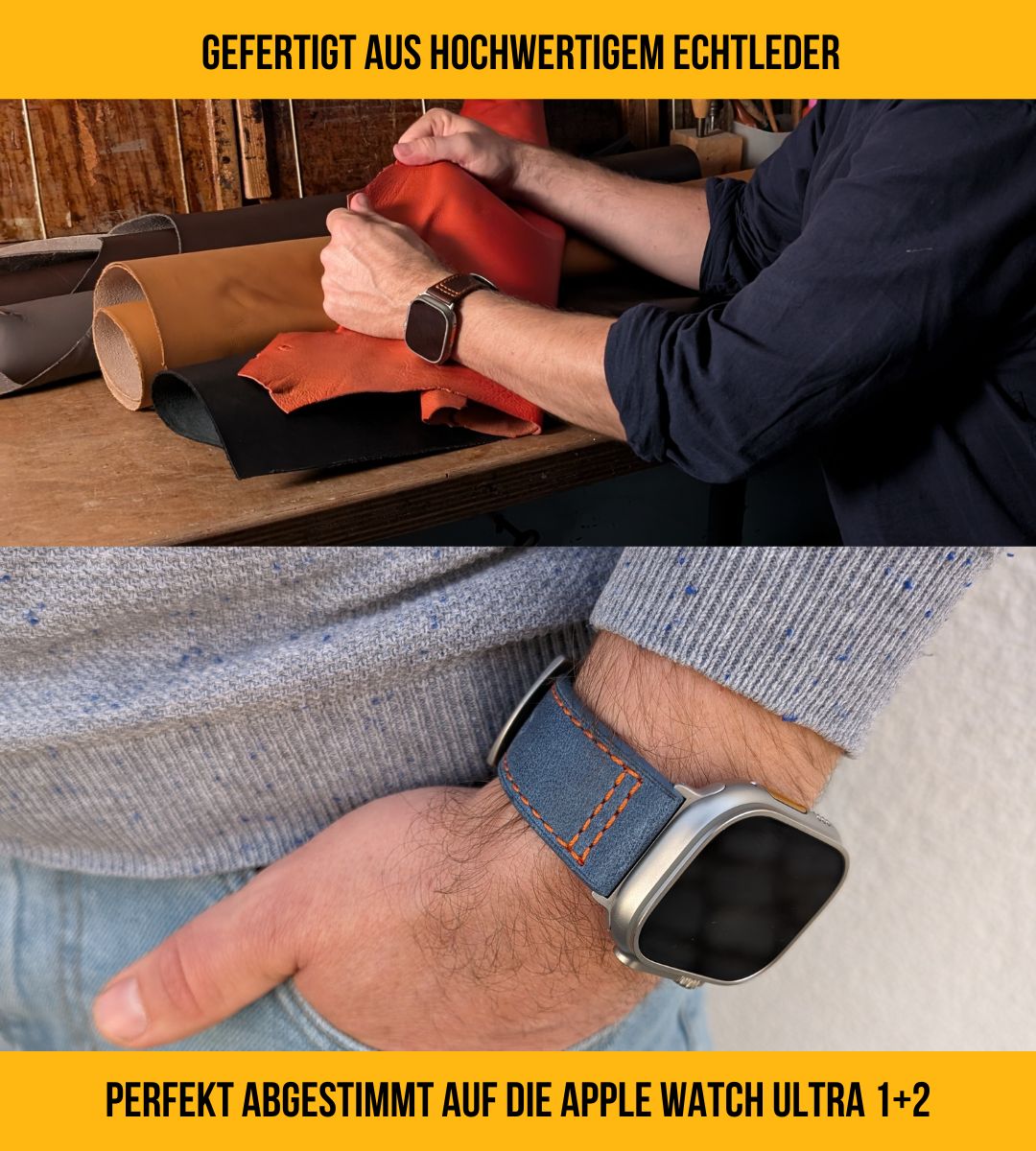 Limited Edition Schwarz Orange für die Apple Watch Ultra 1+2