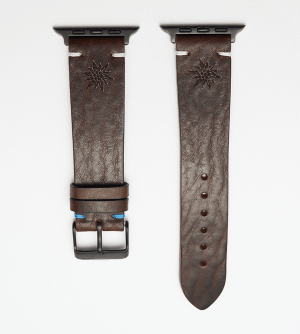 Apple Watch® Rindlederband | Dunkelbraun Edelweiß