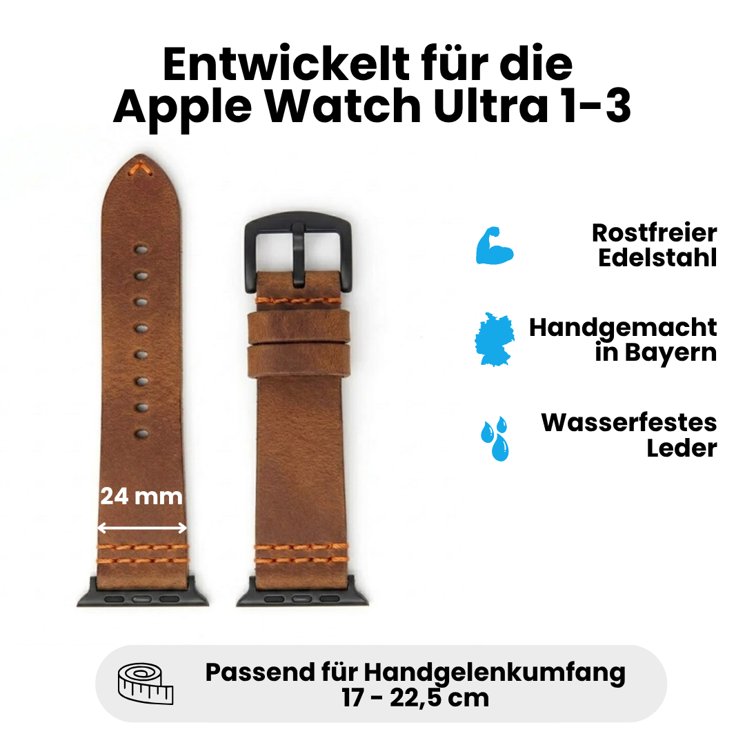 Wasserfestes Lederarmband für Apple Watch Ultra