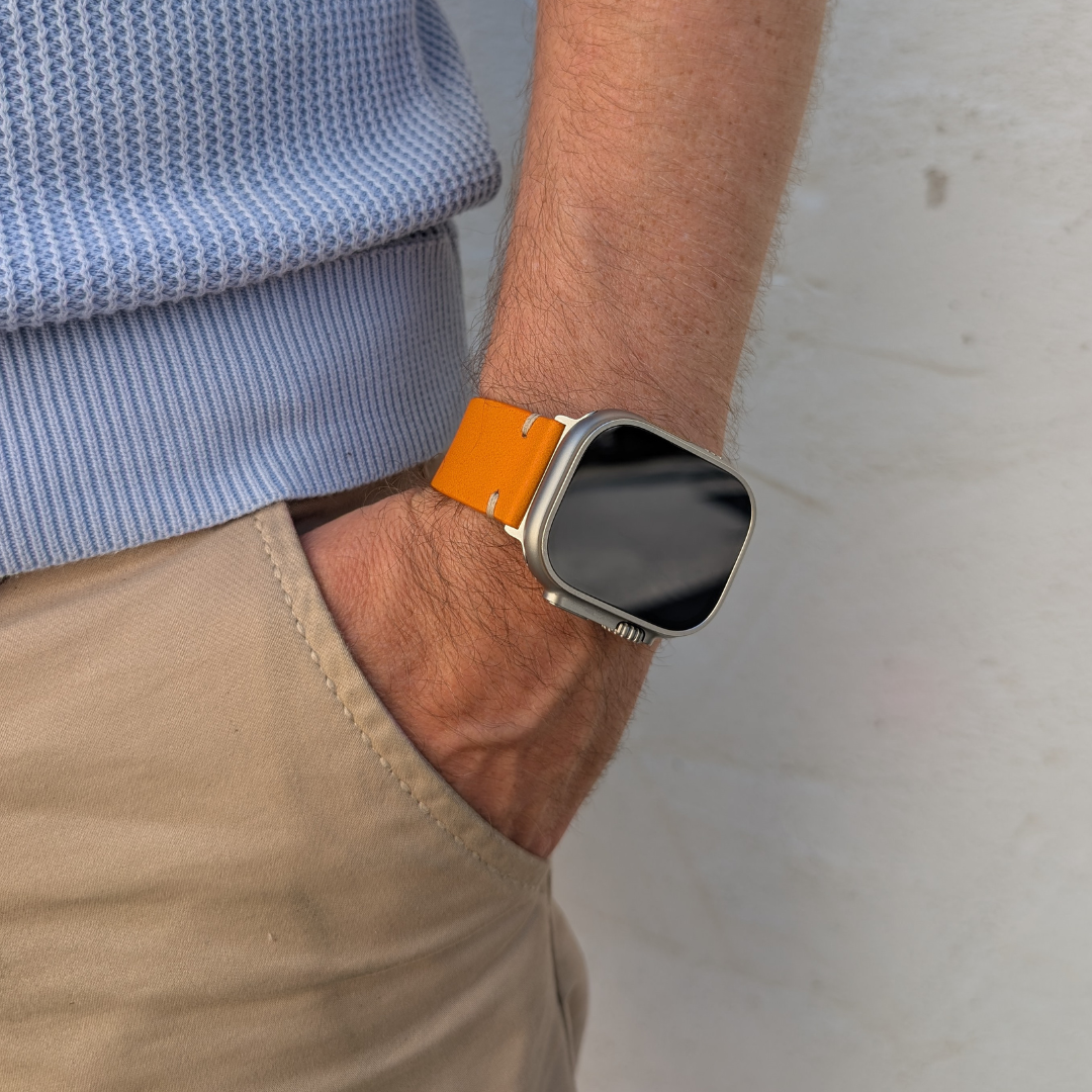 Limitiertes Wasserfestes Heinen Leder Armband für Apple Watch Ultra