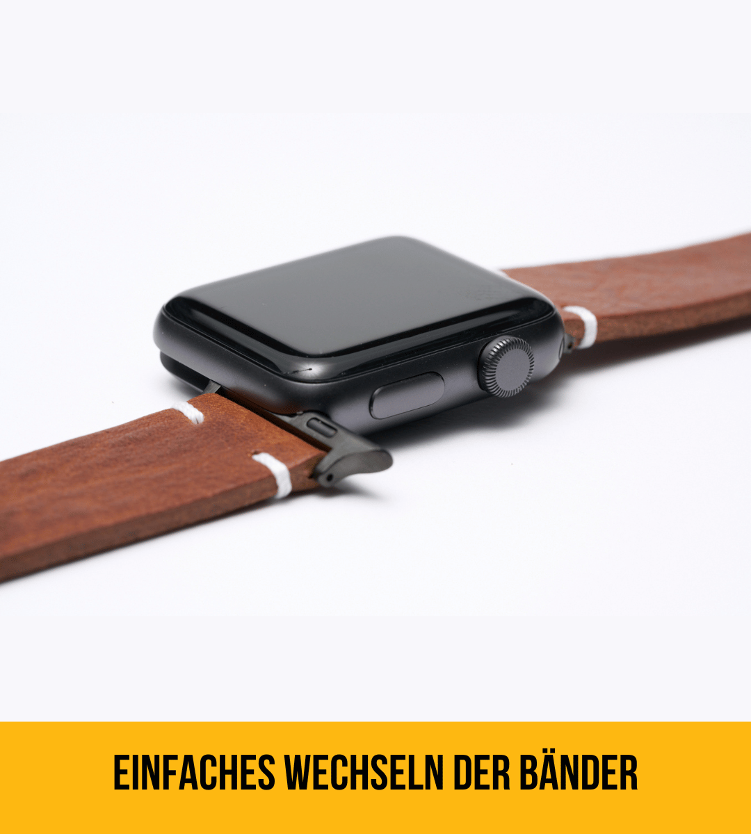 Set aus Rindleder Armband & Geldbeutel | Mittelbraun + Geldbeutel
