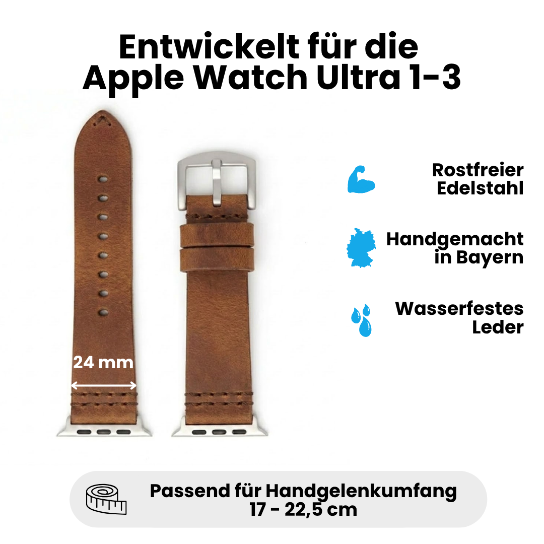Wasserfestes Lederarmband für Apple Watch Ultra