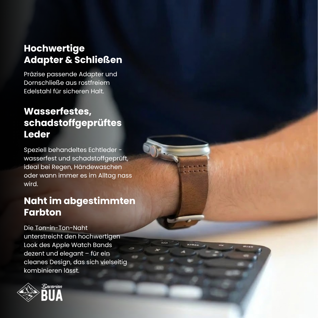 Wasserfestes Lederarmband für Apple Watch Ultra