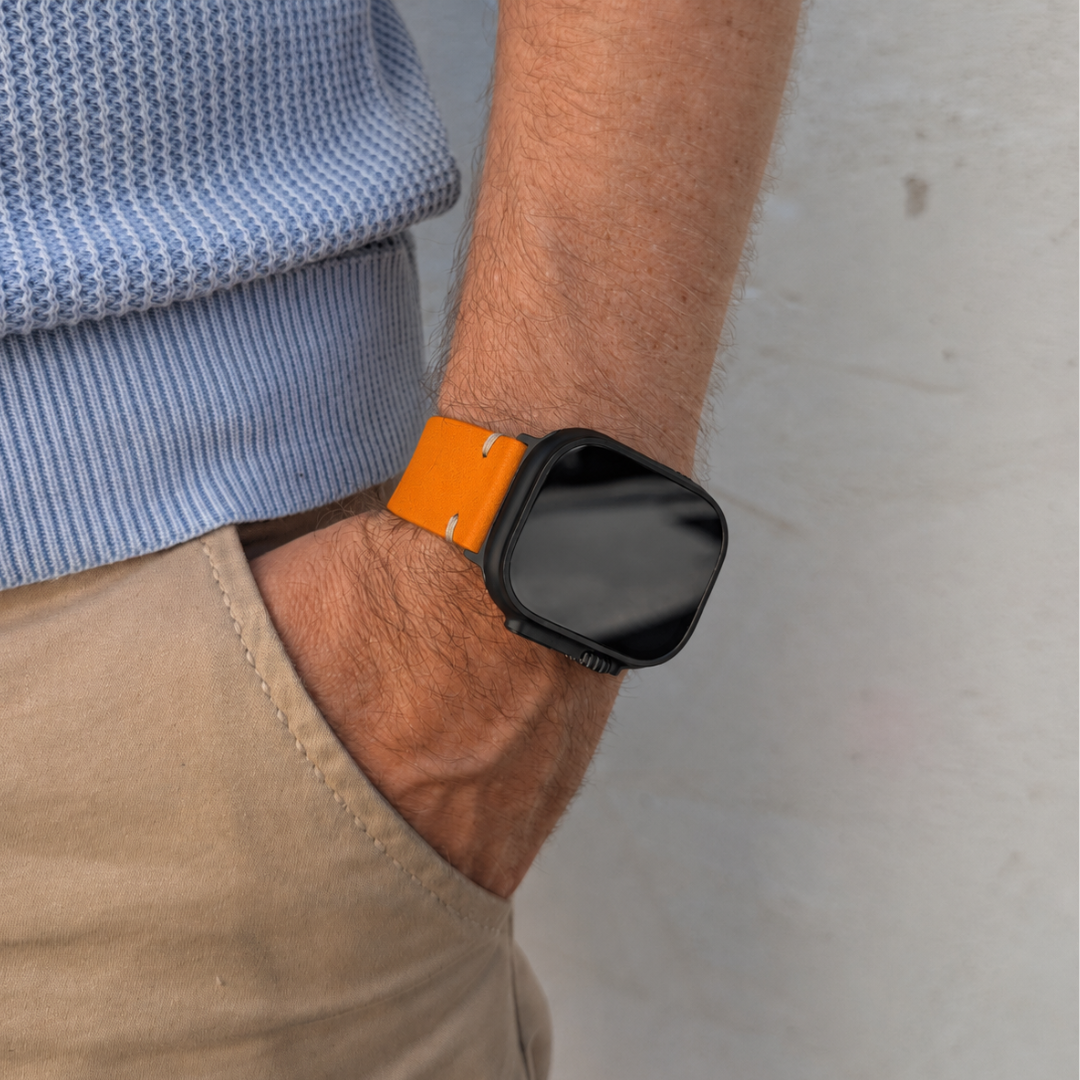 Limitiertes Wasserfestes Heinen Leder Armband für Apple Watch Ultra