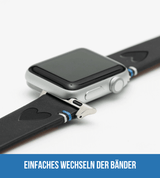 Apple Watch® Lederbandl | Schwarz Herz