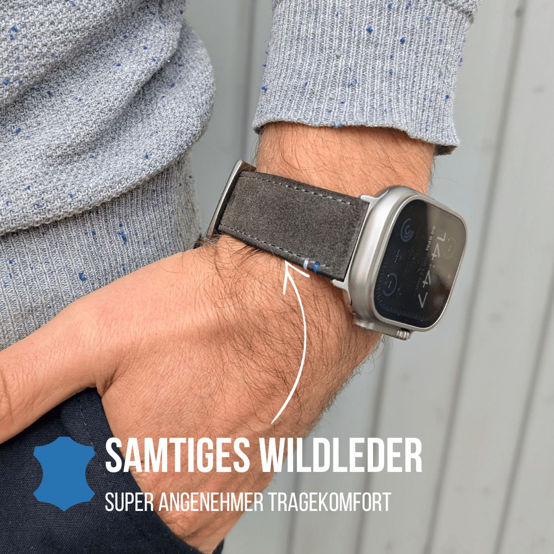 Armband für die Apple Watch Ultra aus Wildleder