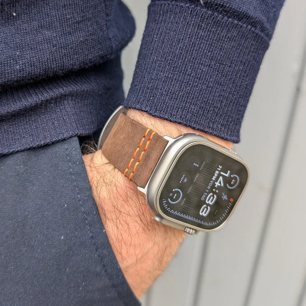 Wasserfestes Lederarmband für Apple Watch Ultra