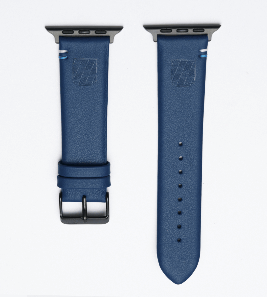 Apple Watch® Lederbandl | Royalblau Wappen