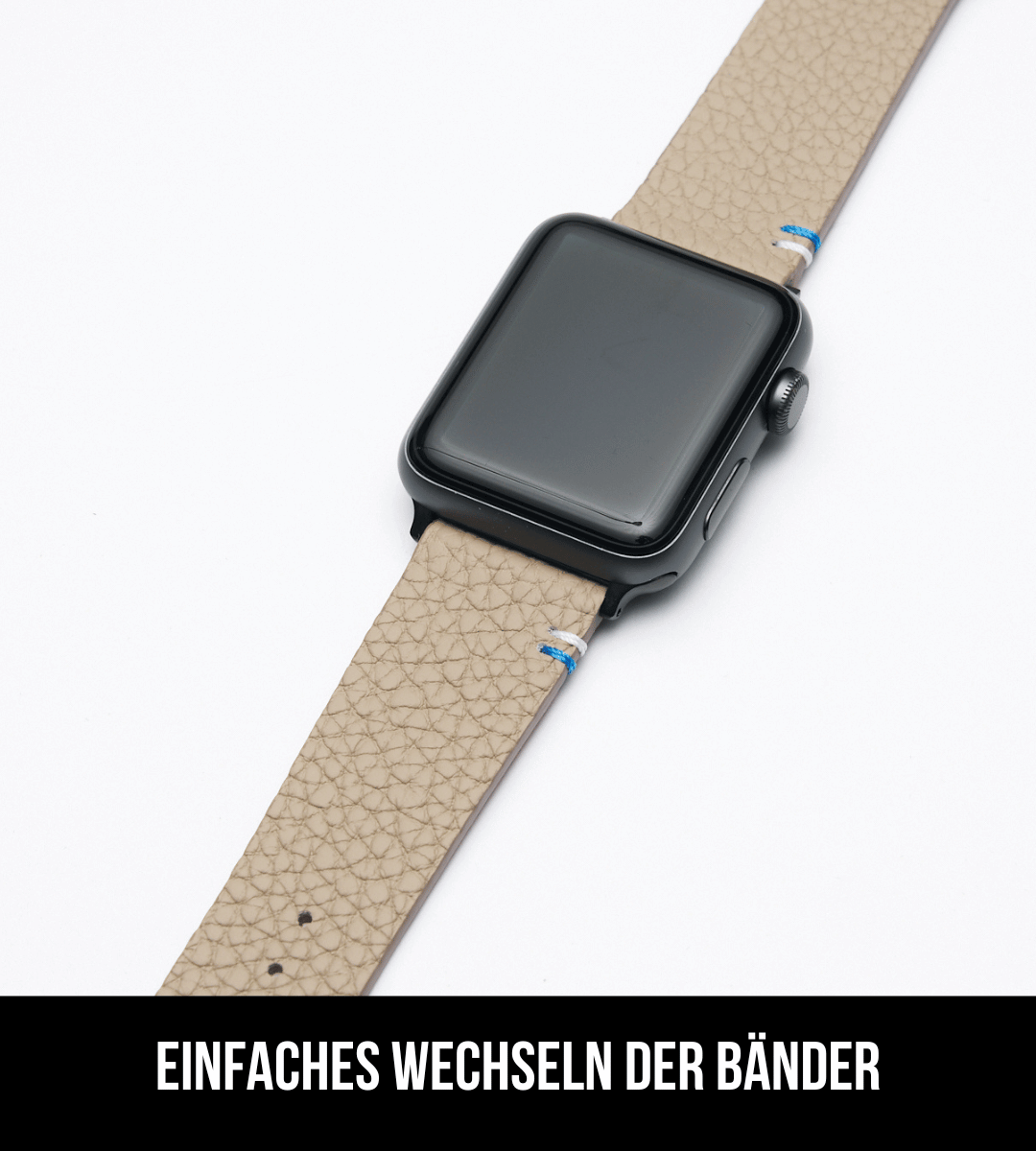 Apple Watch® Schrumpflederband | Hellgrau