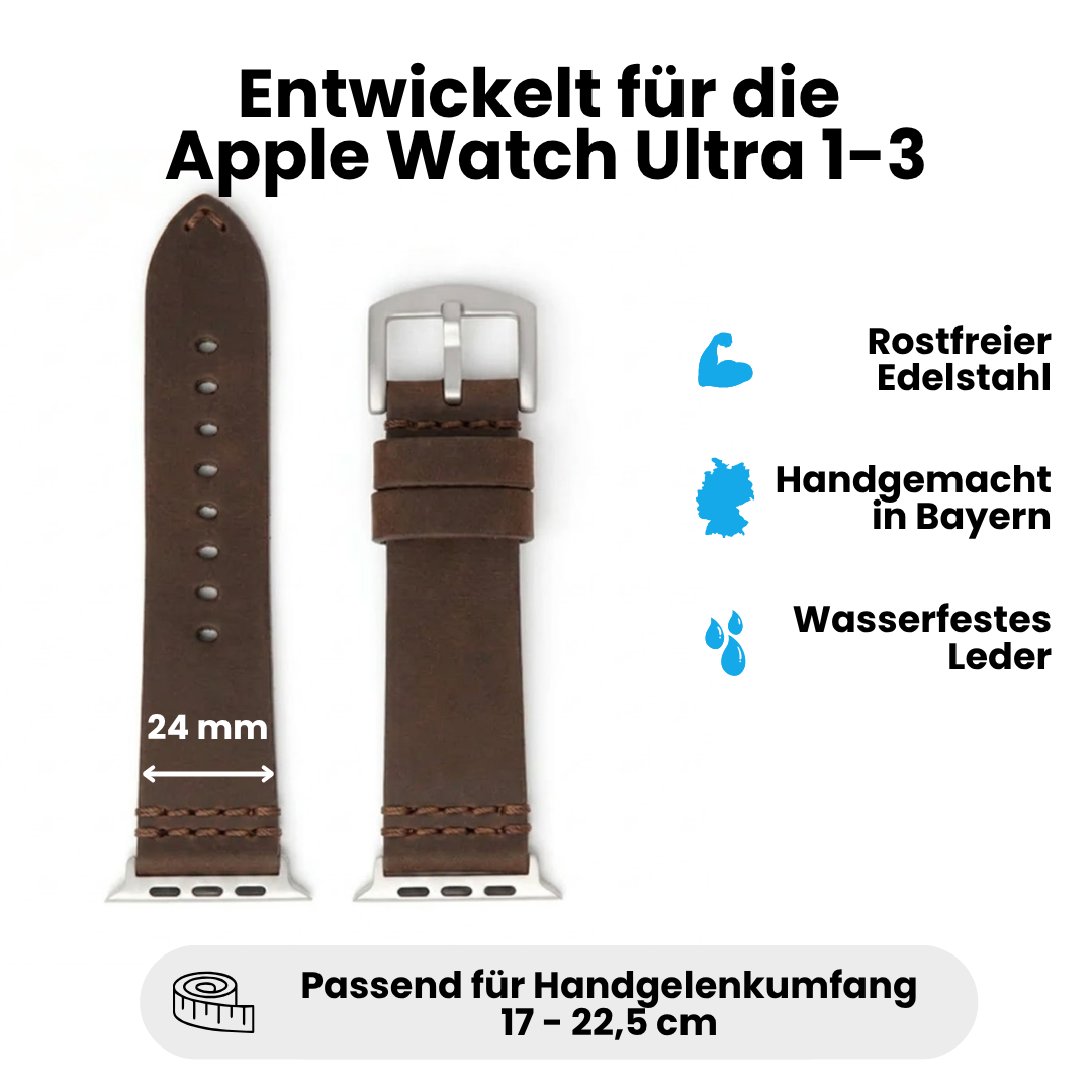 Wasserfestes Lederarmband für Apple Watch Ultra