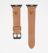 Apple Watch® Lederbandl | Hellbraun Herz