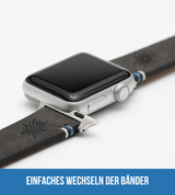 Apple Watch® Wildlederbandl | Grau Edelweiß