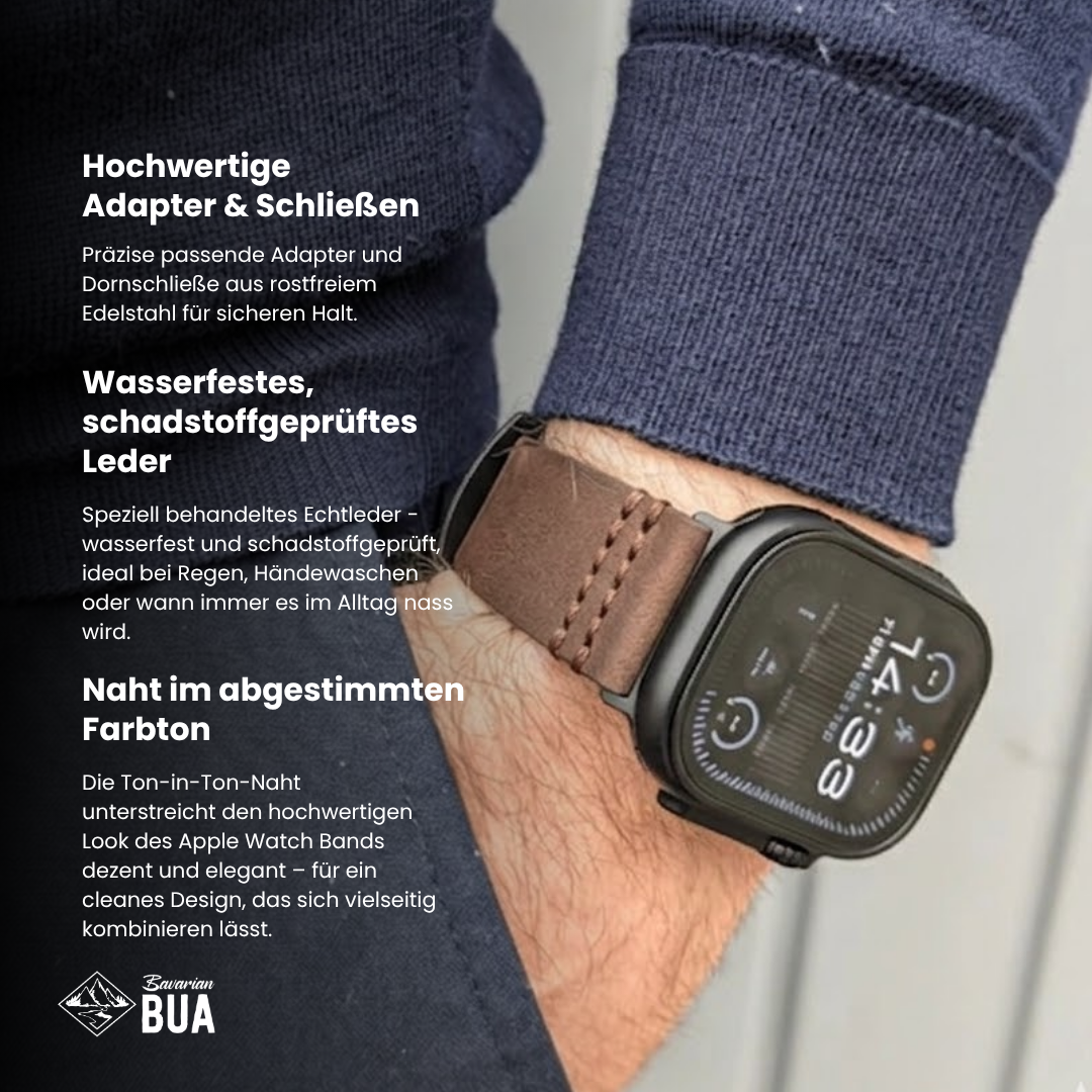 Wasserfestes Lederarmband für Apple Watch Ultra