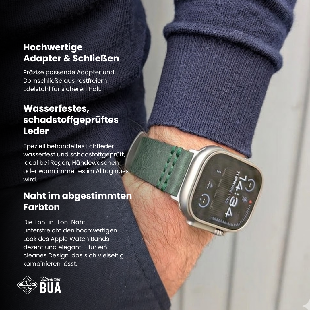 Wasserfestes Lederarmband für Apple Watch Ultra