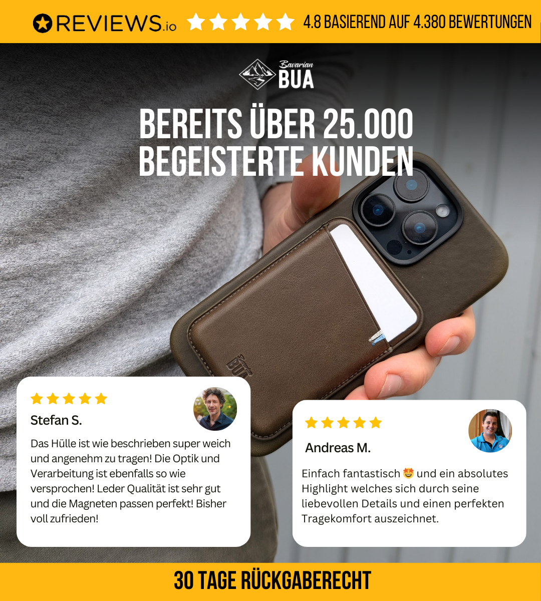 Set Hülle + Wallet | Leder Hülle für dein iPhone + Leder Wallet mit MagSafe Olive