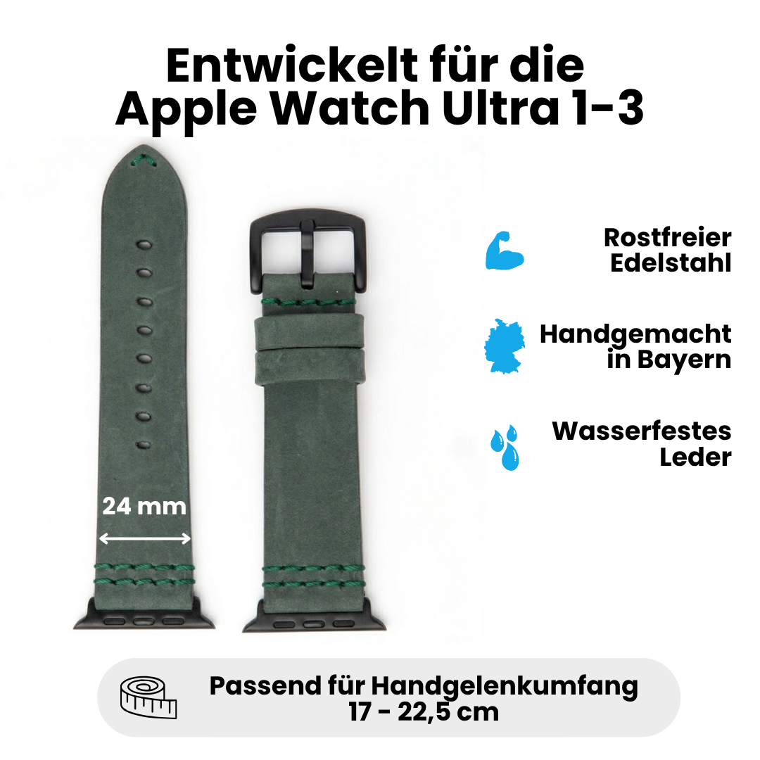 Wasserfestes Lederarmband für Apple Watch Ultra