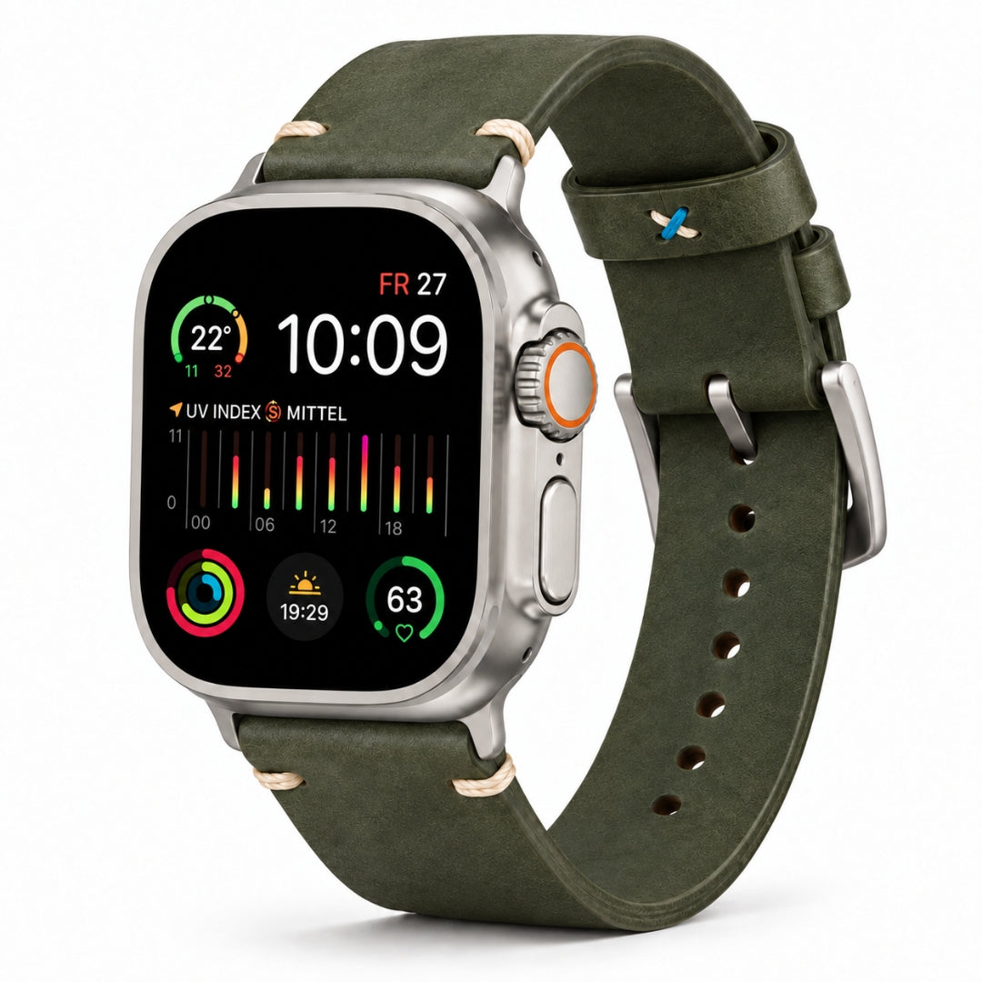 Limitiertes Wasserfestes Heinen Leder Armband für Apple Watch
