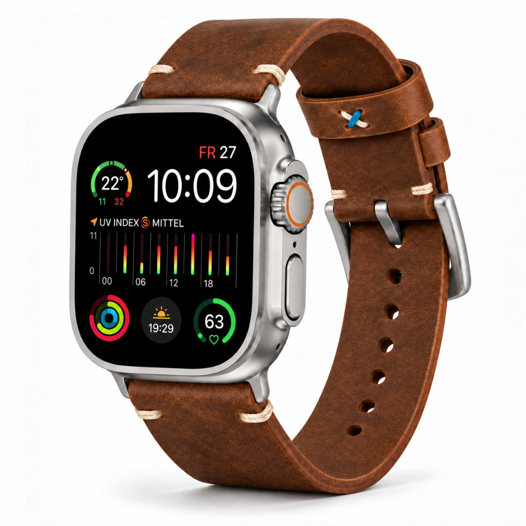Limitiertes Wasserfestes Heinen Leder Armband für Apple Watch