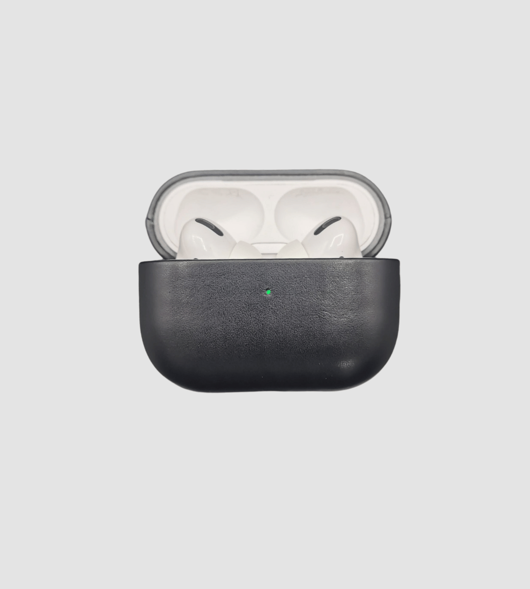 Leder Hülle für AirPods mit MagSafe | Schwarz