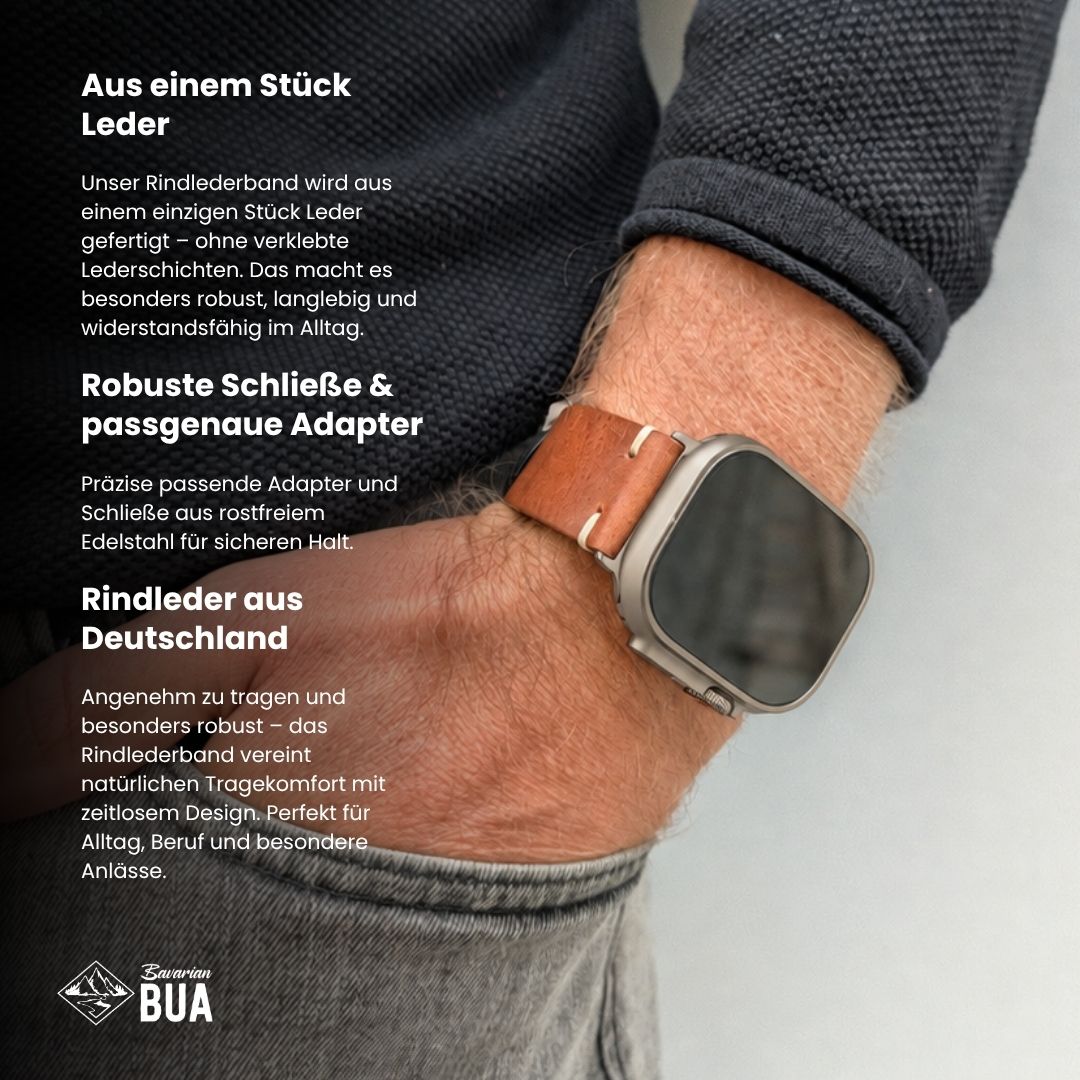 Rindleder Band für Apple Watch
