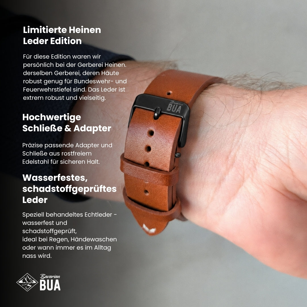 Limitiertes Wasserfestes Heinen Leder Armband für Apple Watch