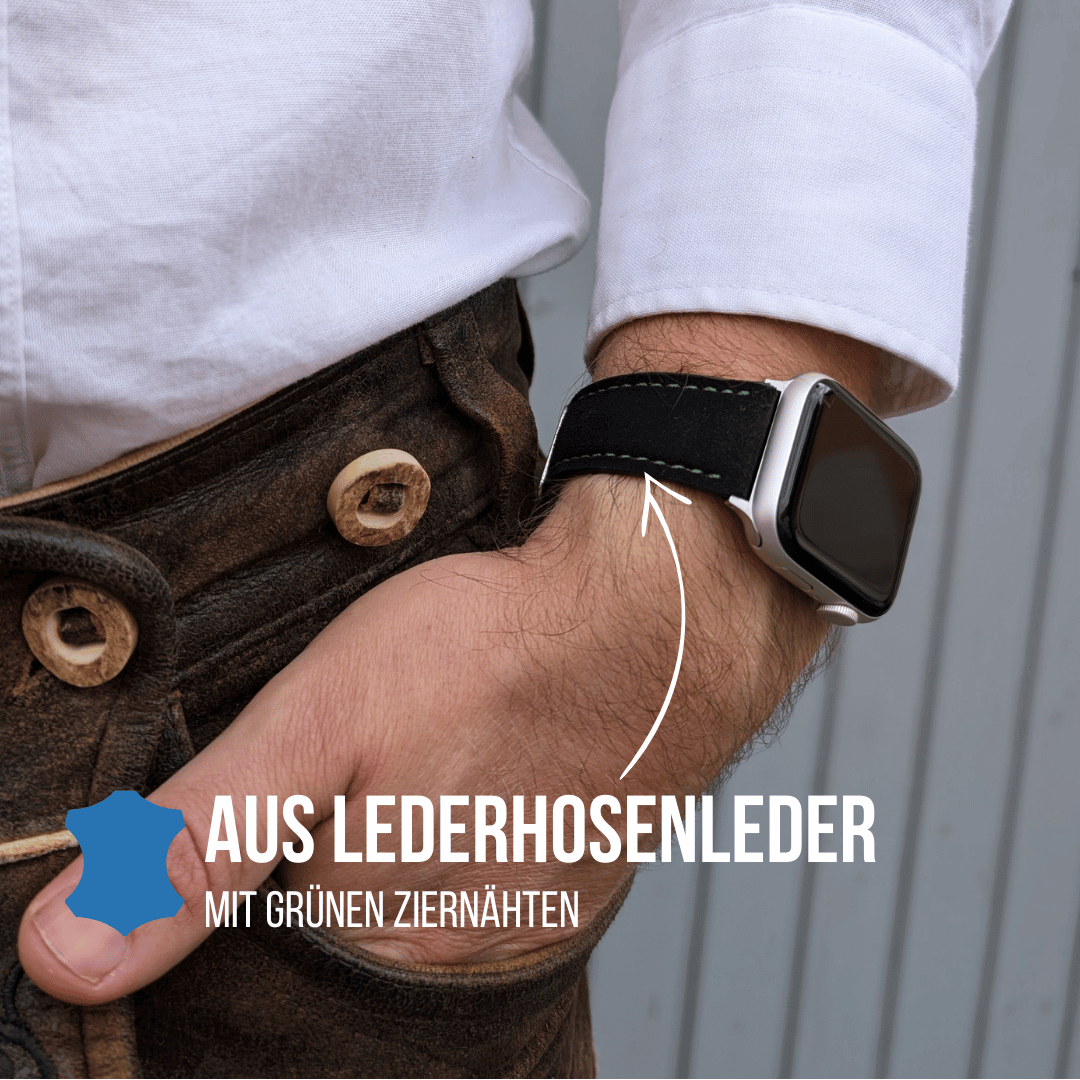 Armband für die Apple Watch aus Lederhosenleder