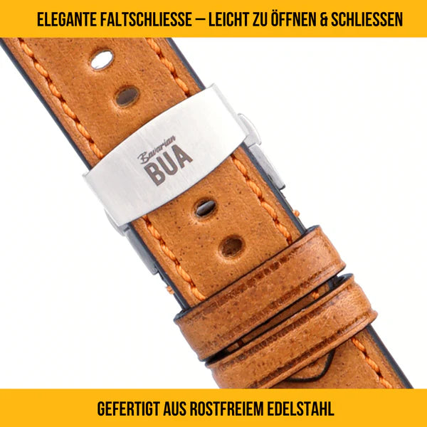 Robustes Armband für die Apple Watch Ultra aus Echtleder