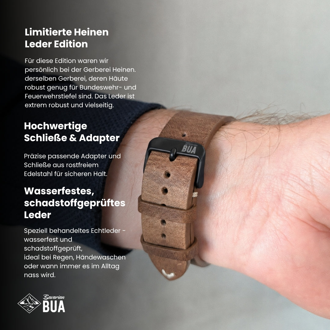 Limitiertes Wasserfestes Heinen Leder Armband für Apple Watch