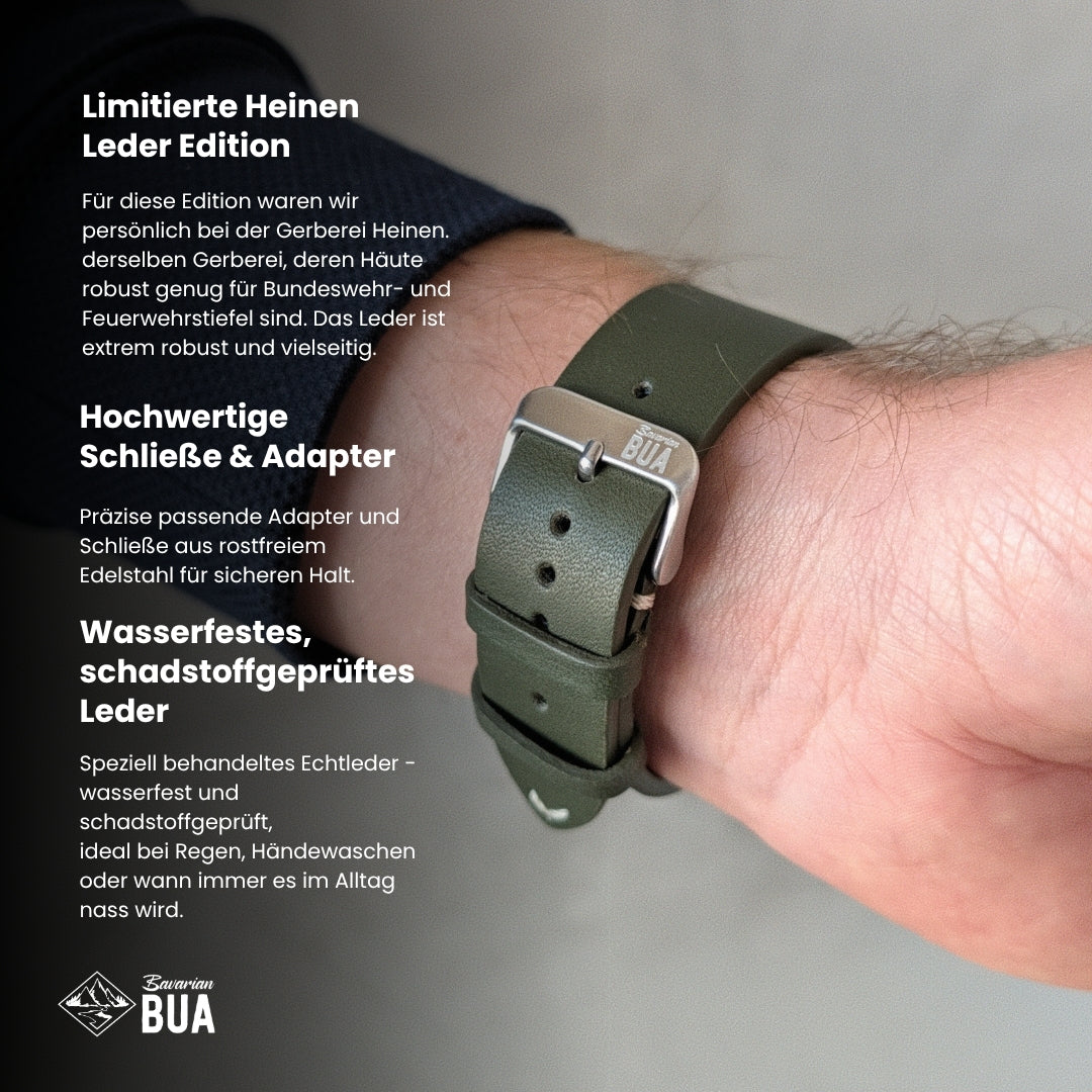 Limitiertes Wasserfestes Heinen Leder Armband für Apple Watch