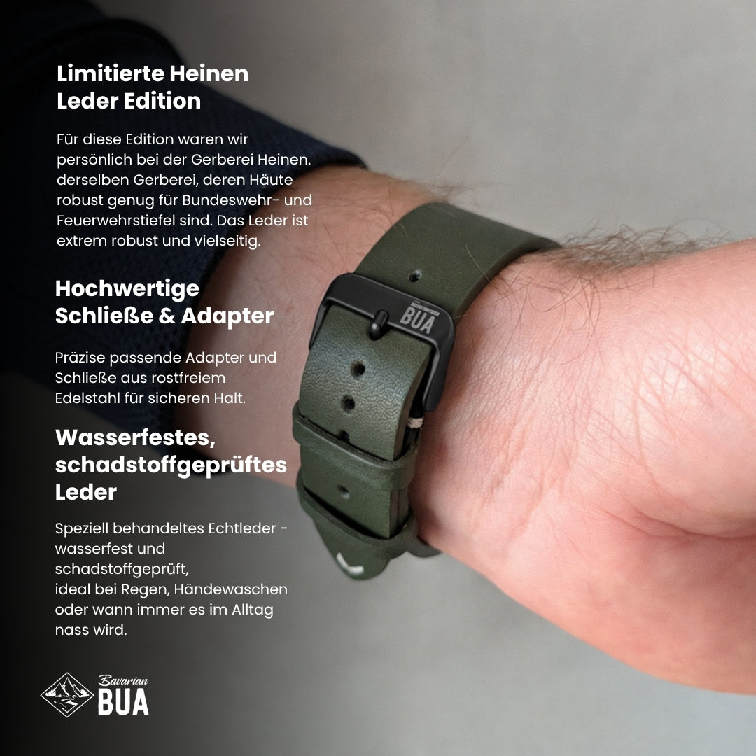 Limitiertes Wasserfestes Heinen Leder Armband für Apple Watch