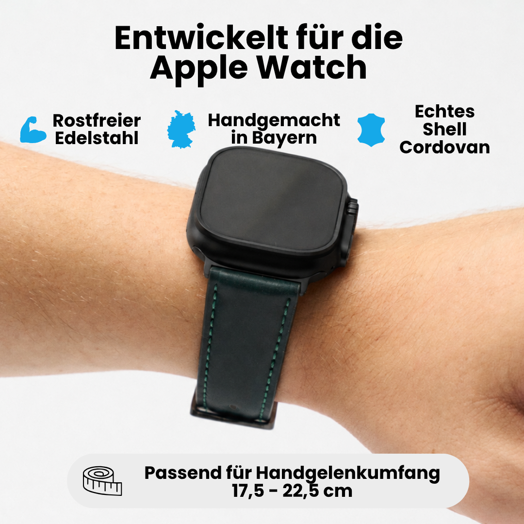 Shell Cordovan Lederband für die Apple Watch