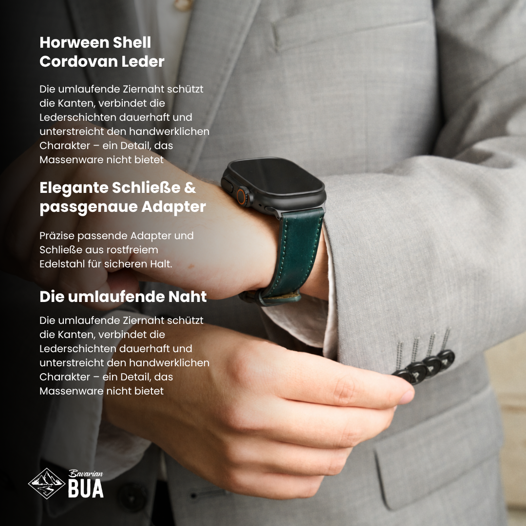 Shell Cordovan Lederband für die Apple Watch