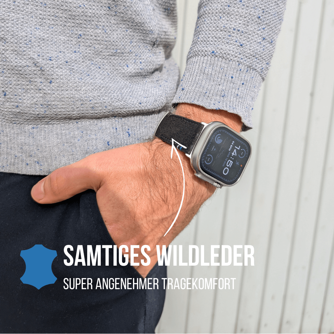 Armband für die Apple Watch aus Wildleder