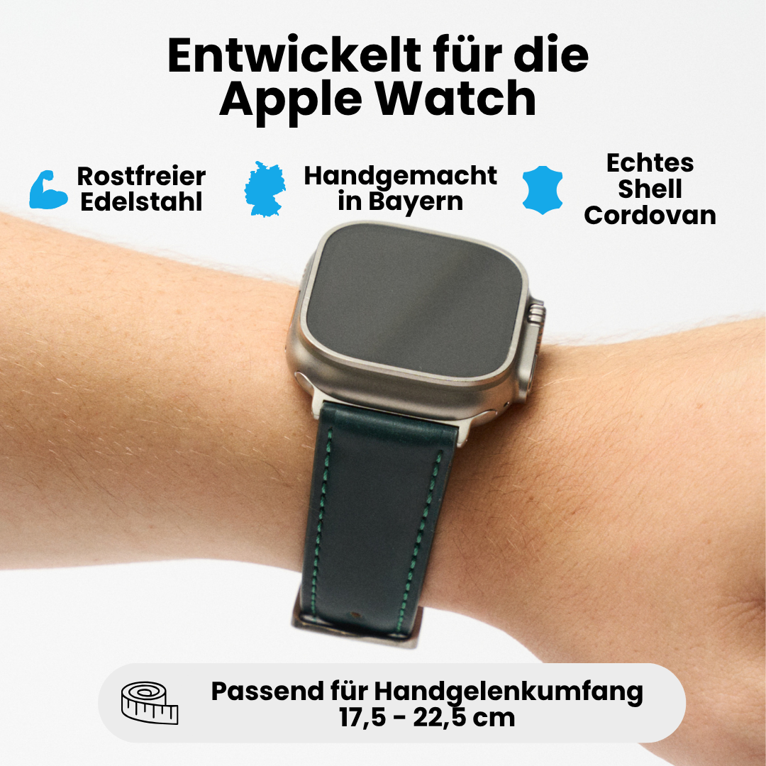 Shell Cordovan Lederband für die Apple Watch