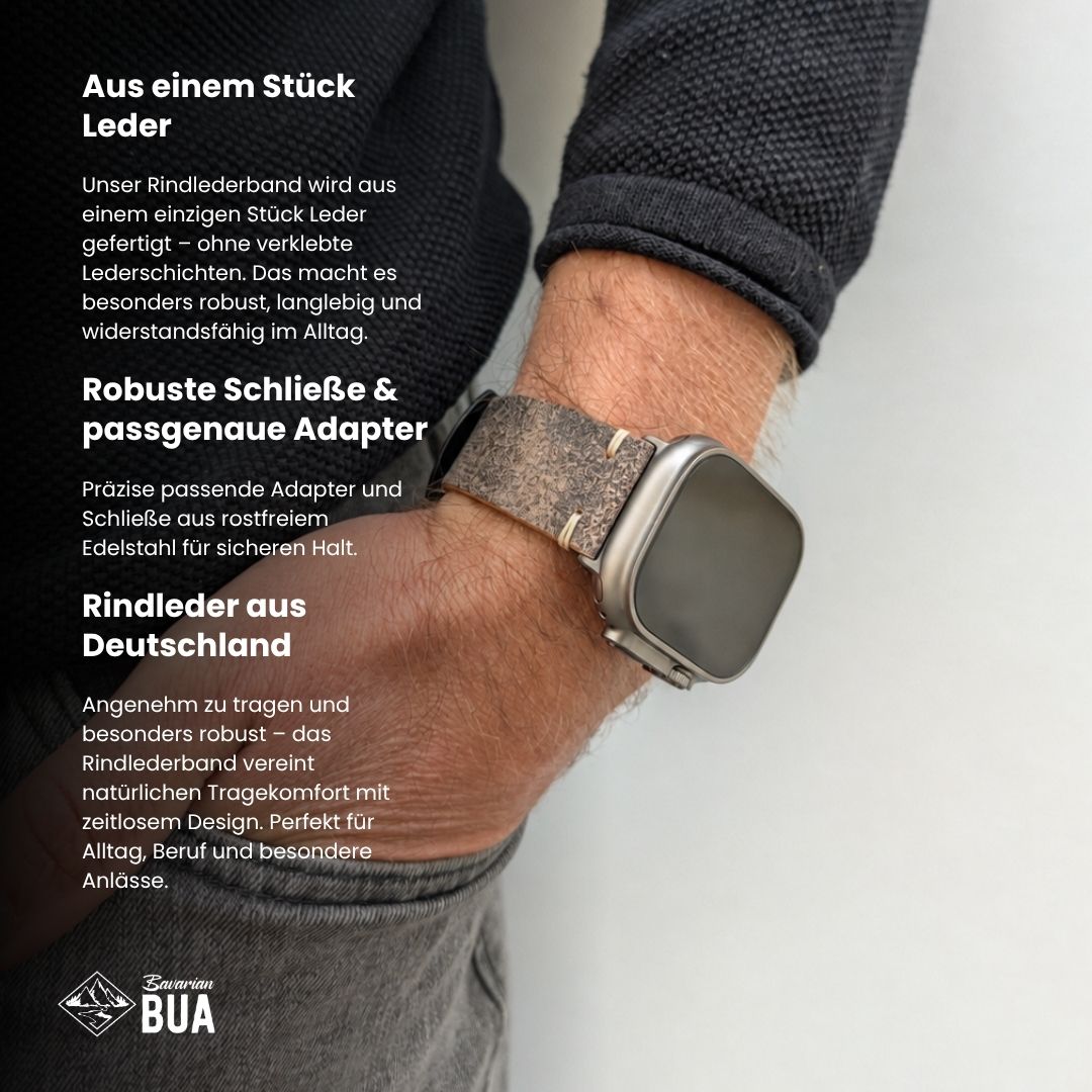 Rindleder Band für Apple Watch