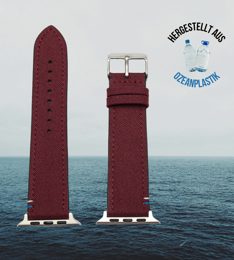 Apple Watch® Ozeanplastikband | Weinrot