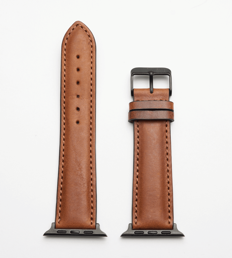 Apple Watch® Rindlederband | Mittelbraun Naht