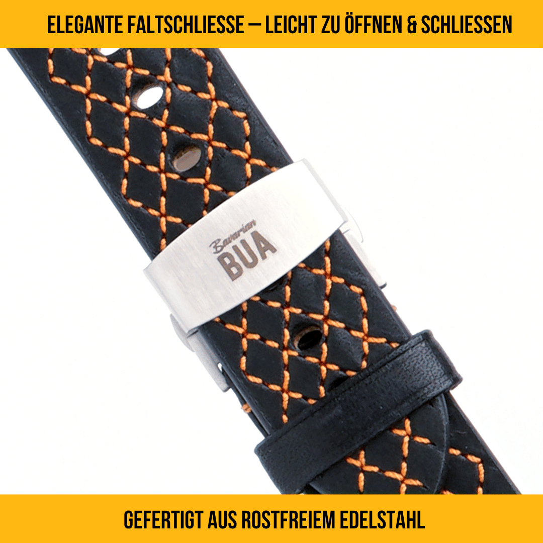 Robustes Armband für die Apple Watch Ultra aus Echtleder | Handnaht