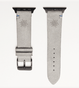 Apple Watch® Wildlederbandl | Hellgrau Edelweiß